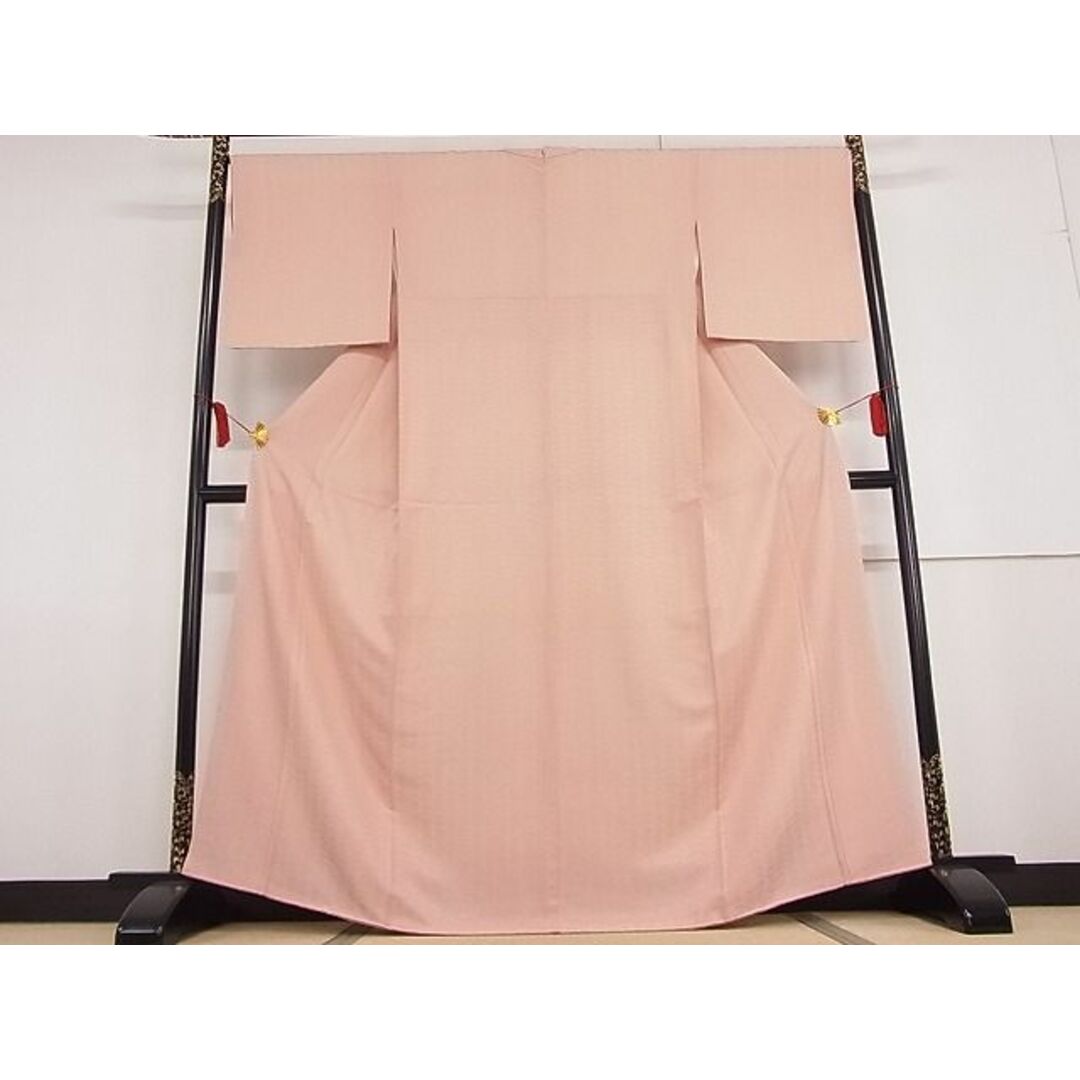 平和屋-こころ店■上質な小紋 花菱文 着丈164cm 裄丈68cm 正絹 逸品 A-zi5952