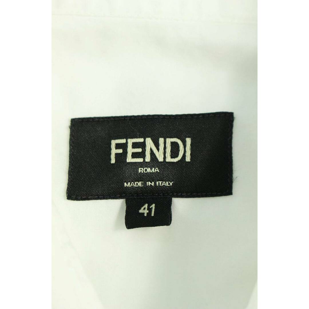 フェンディ  FS0896 AC2N カラーテープロゴ長袖シャツ メンズ 41