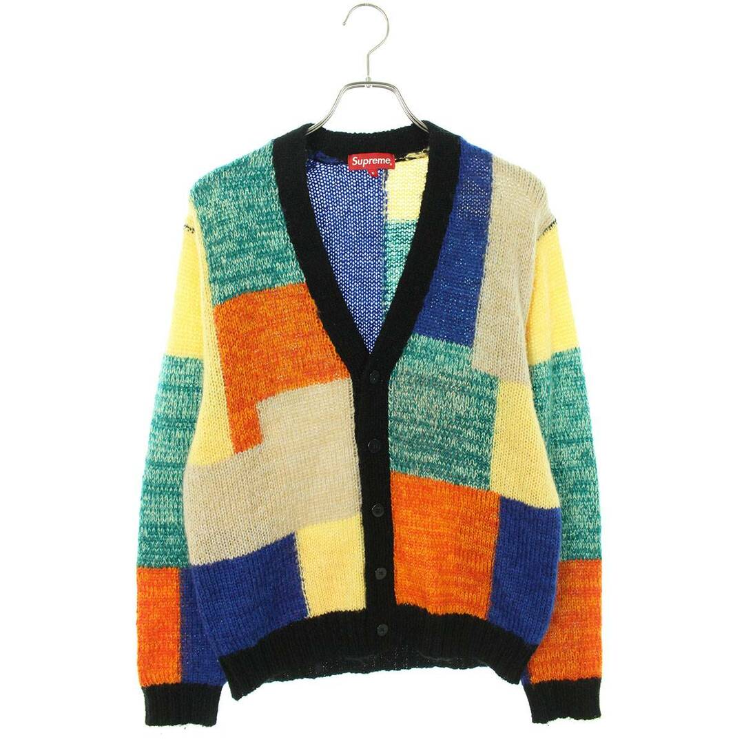 シュプリーム  19SS  Patchwork Mohair Cardigan パッチワークモヘアカーディガン メンズ Sトップス