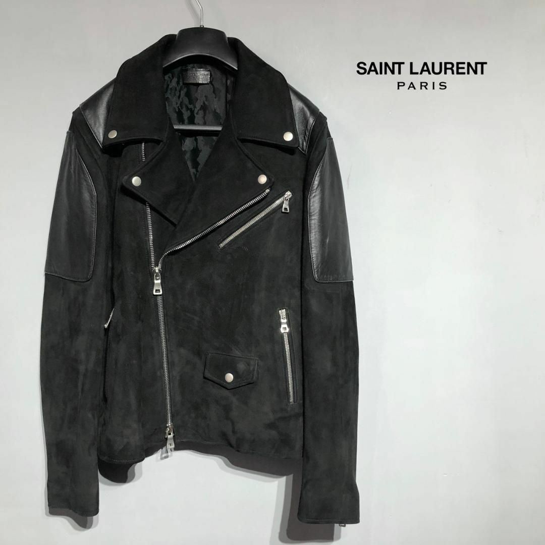 Saint Laurent(サンローラン)のSAINTLAURENT サンローラン レザー スエード ライダース ジャケット メンズのジャケット/アウター(ライダースジャケット)の商品写真