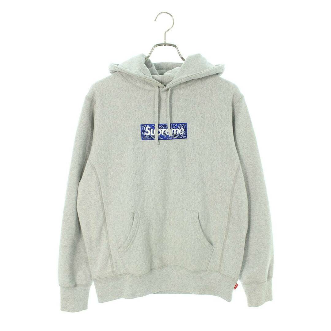 シュプリーム  19AW  Bandana Box Logo Hooded Sweatshirt バンダナボックスロゴプルオーバーパーカー メンズ S