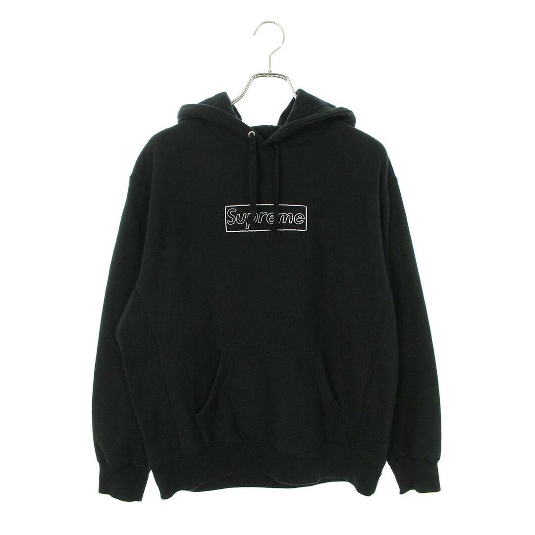 シュプリーム ×カウズ KAWS　  21SS  Chalk Logo Hooded Sweatshirt カウズチョークボックスロゴパーカー メンズ XL