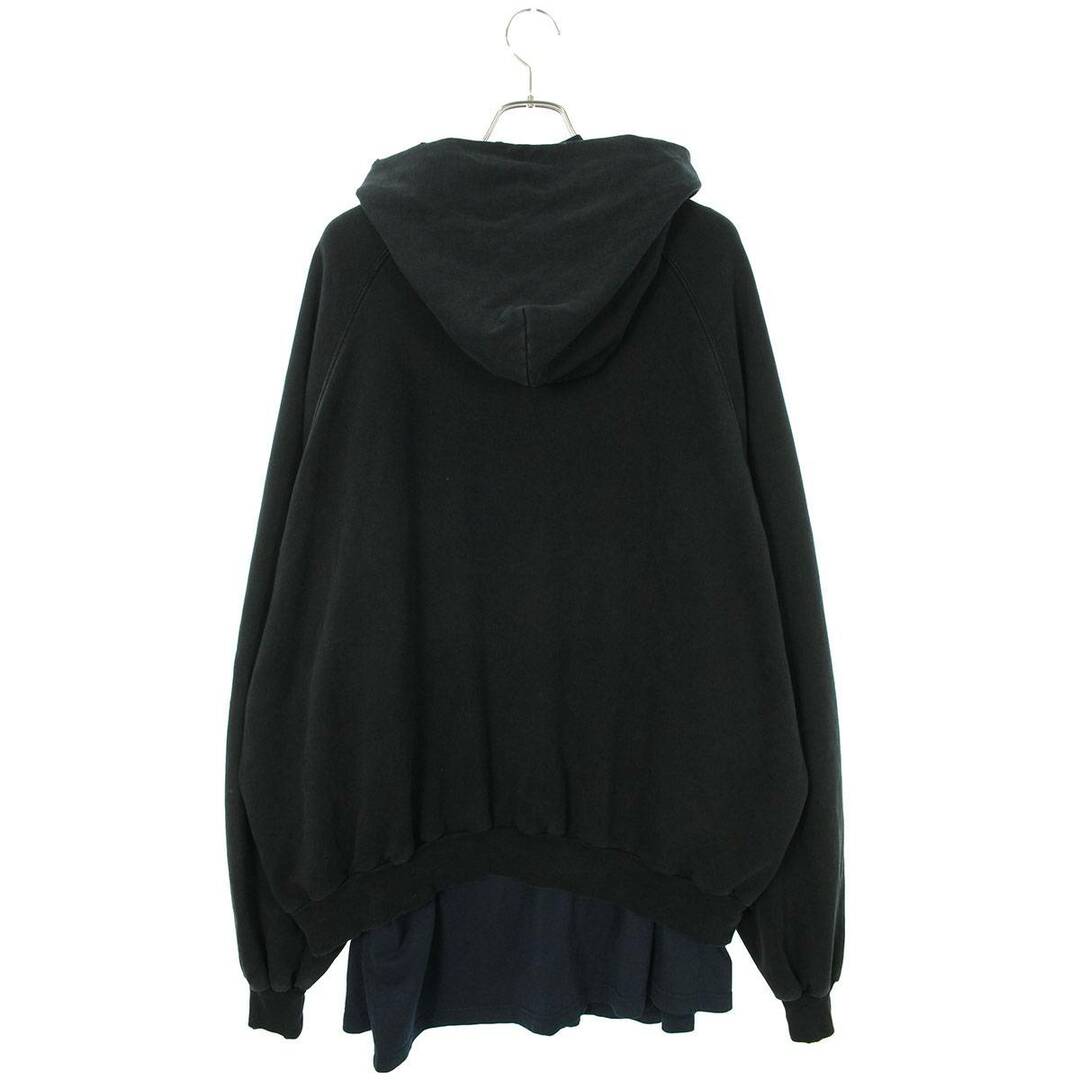 バレンシアガ 720406 TNVB4 Be differren刺繍レイヤードパーカー メンズ 1