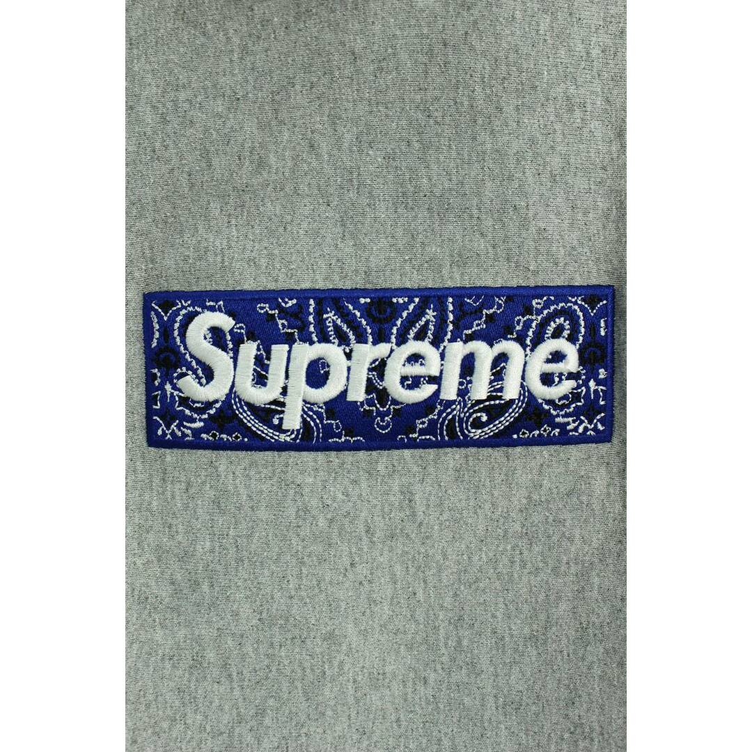 シュプリーム  19AW  Bandana Box Logo Hooded Sweatshirt バンダナボックスロゴプルオーバーパーカー メンズ S