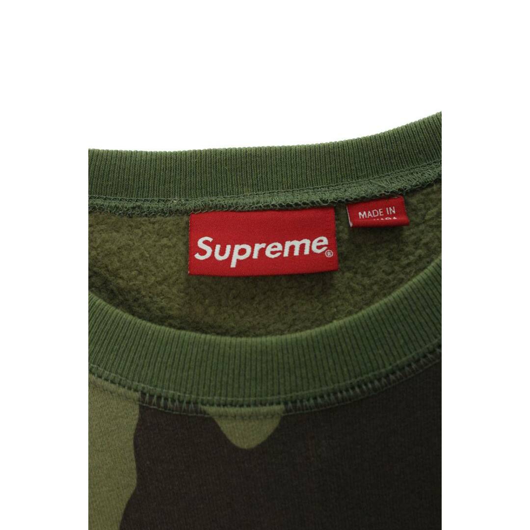 シュプリーム 15AW Box Logo Crewneck ボックスロゴカモフラ柄クルーネックスウェット  メンズ S