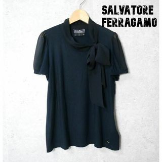 美品 Salvatore Ferragamo ガンチーニ リボン 半袖 Tシャツ