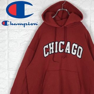 チャンピオン(Champion)のチャンピオン 刺繍ロゴ カレッジパーカー ゆるだぼ プルオーバー ホンジュラス製(パーカー)