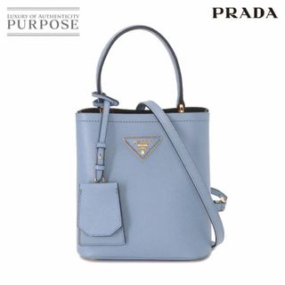 （美品）プラダ PRADA 2way ハンドバック ショルダー サフィアーノレザー ベージュ × ボルドー 1BA050 8142