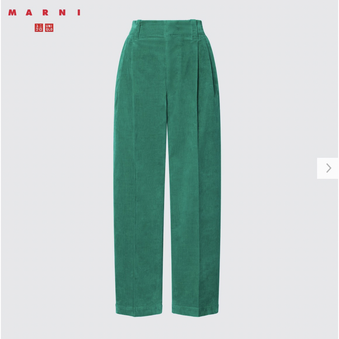 UNIQLO(ユニクロ)のユニクロ　マルニ　コーデュロイワイドフィットタックパンツ（丈標準66～68cm） レディースのパンツ(カジュアルパンツ)の商品写真