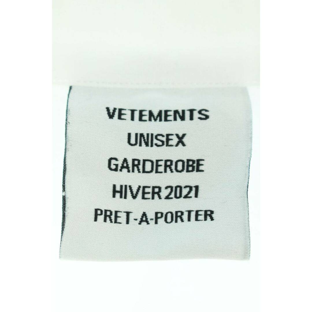 VETEMENTS(ヴェトモン)のヴェトモン  20AW  UAH21SH067 フロントラメロゴストライプ長袖シャツ メンズ XS メンズのトップス(シャツ)の商品写真