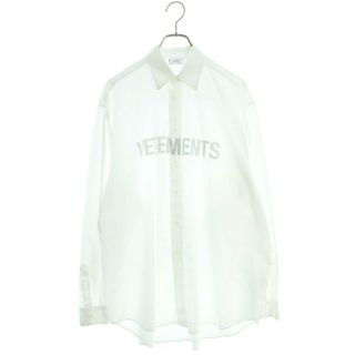 ヴェトモン(VETEMENTS)のヴェトモン  20AW  UAH21SH067 フロントラメロゴストライプ長袖シャツ メンズ XS(シャツ)