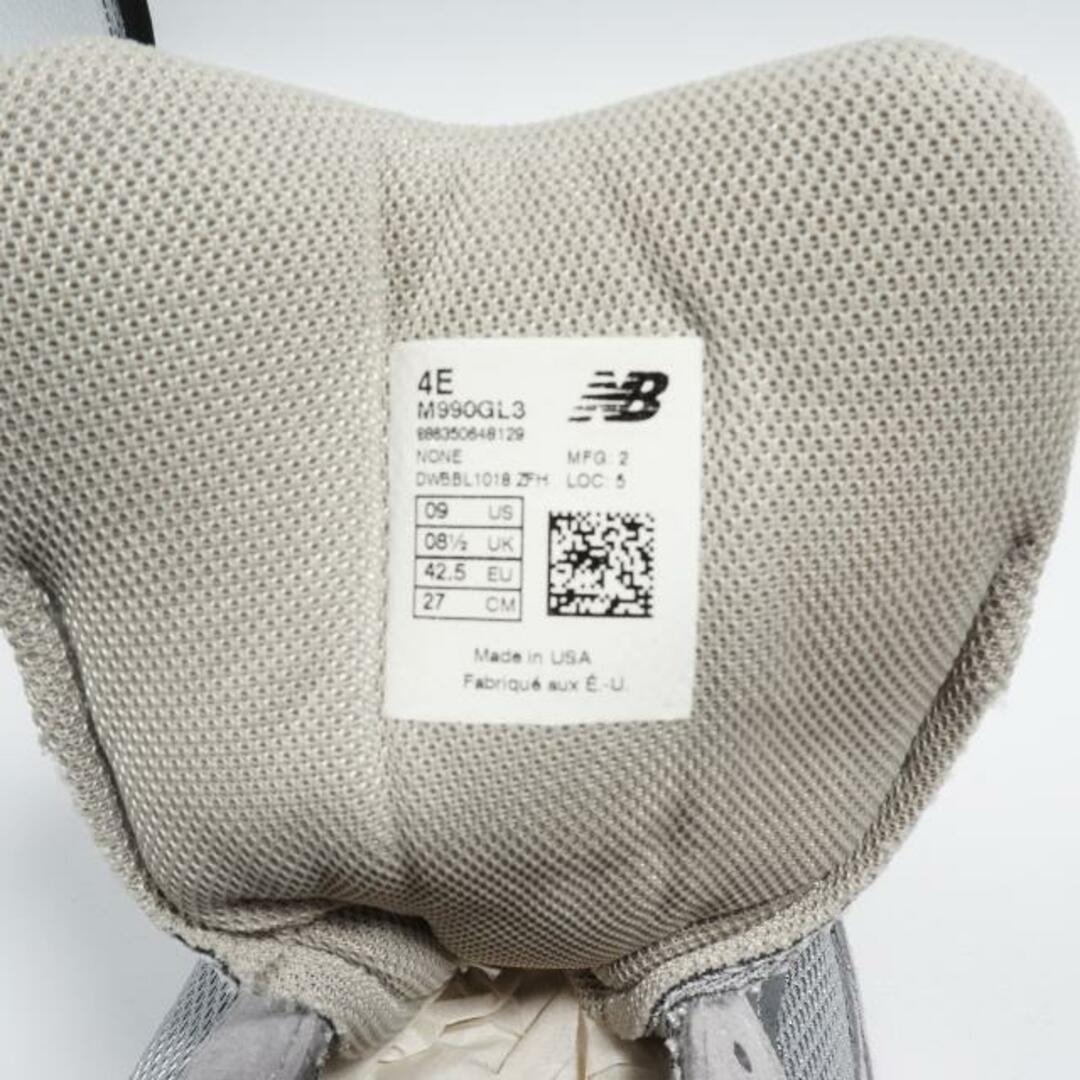 New Balance - 【訳あり】New Balance ニューバランス M990GL グレー