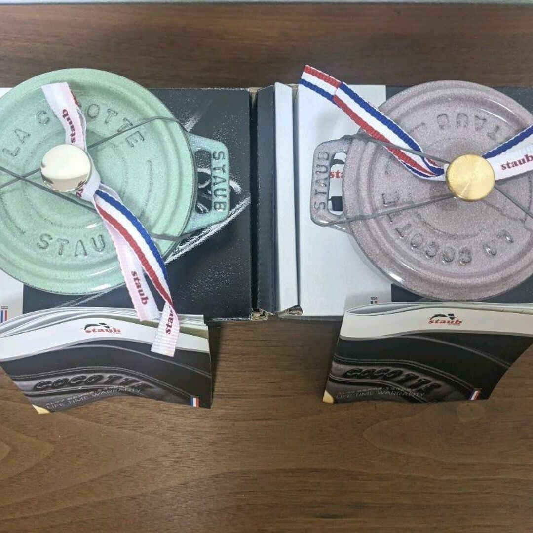 STAUB - ストウブ staub ココットラウンド 10㎝ 2点セット 生涯保証付