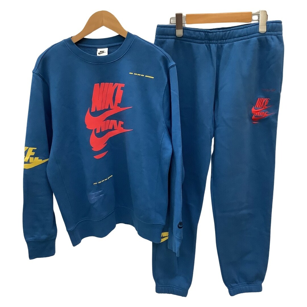 ♪♪NIKE ナイキ メンズ スウェット トレーナー セットアップ 上下セット SIZE M ブルー