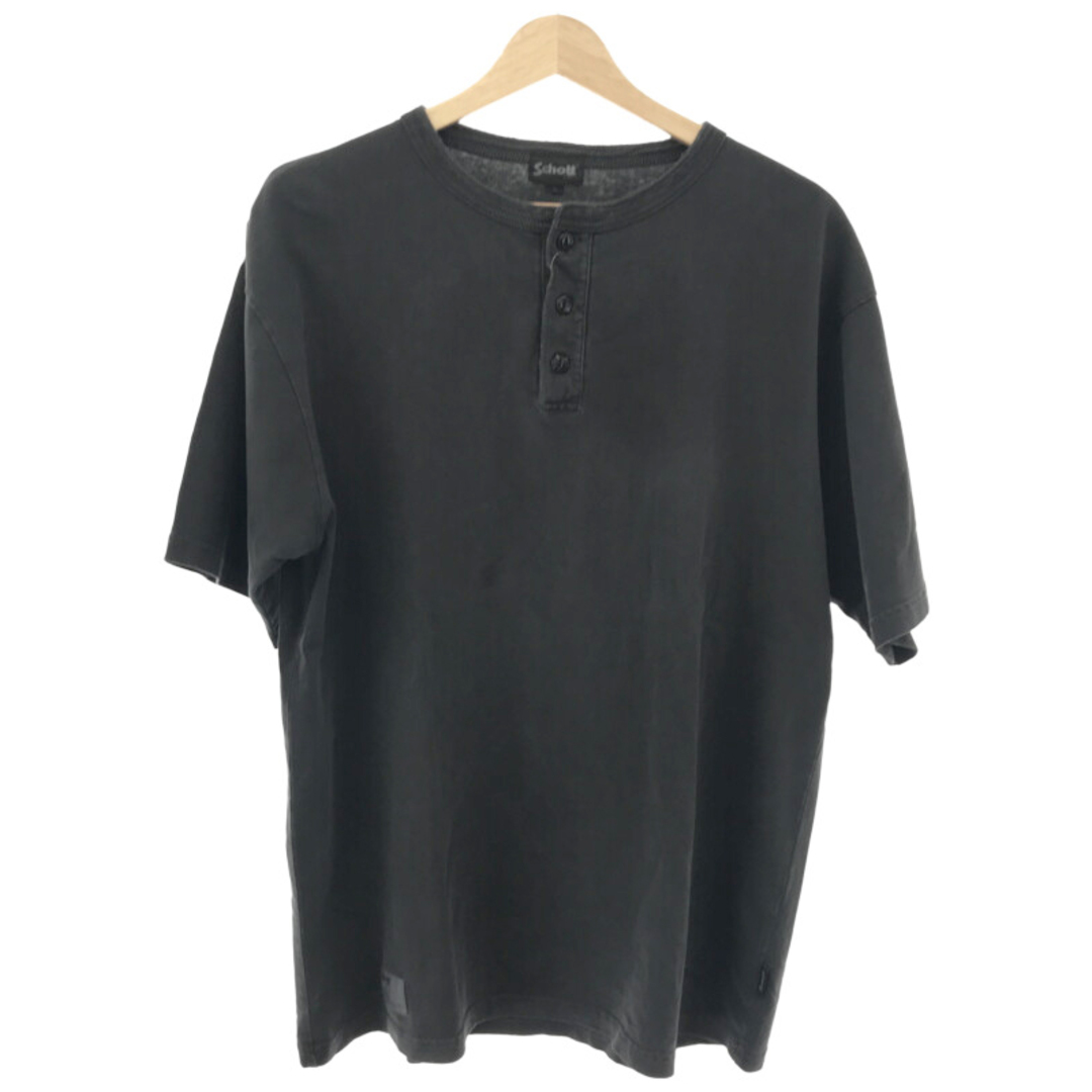 schott(ショット)のSchott ショット PIGMENT O/D SS HENLEY NECK T-SHIRT ヘンリーネックTシャツ チャコール L メンズのトップス(Tシャツ/カットソー(半袖/袖なし))の商品写真