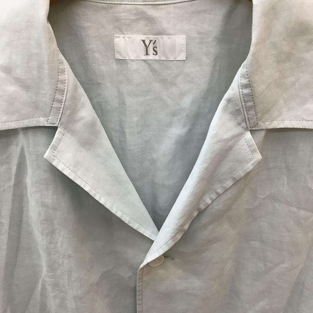 Y's(ワイズ)の♪♪Y's ワイズ レディース シャツ 麻100％ SIZE 2 スカイブルー レディースのトップス(シャツ/ブラウス(長袖/七分))の商品写真