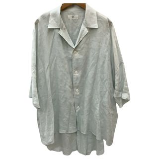 ワイズ(Y's)の♪♪Y's ワイズ レディース シャツ 麻100％ SIZE 2 スカイブルー(シャツ/ブラウス(長袖/七分))