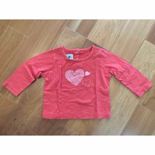 プチバトー(PETIT BATEAU)のプチバトー　ptite bateau 長袖Tシャツ 12m 70cm(Ｔシャツ)