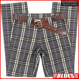 バーバリーブラックレーベル(BURBERRY BLACK LABEL)の廃盤 バーバリーブラックレーベル ノバチェック パンツ W30 グレーX6945(スラックス)