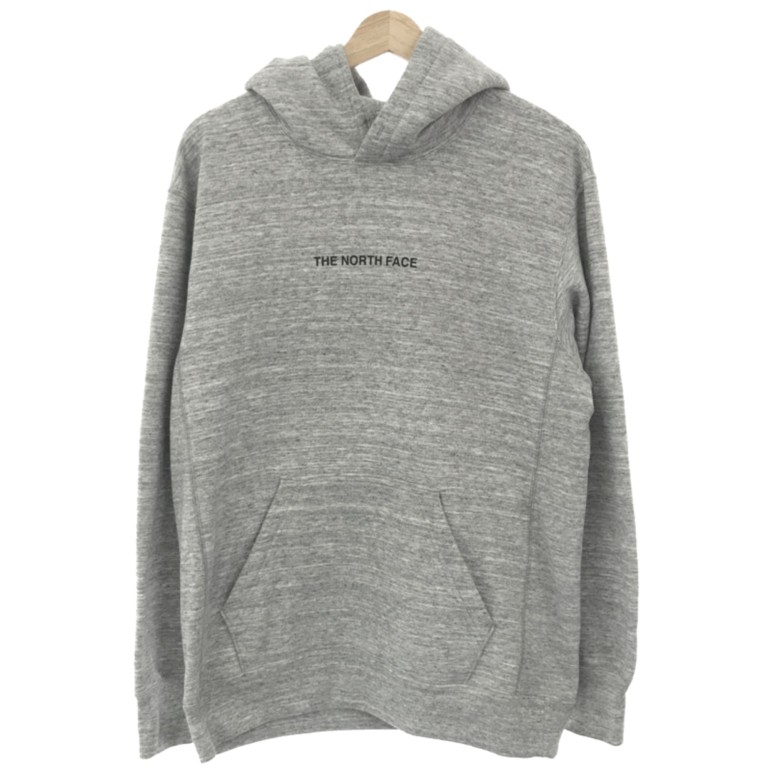 THE NORTH FACE ザノースフェイス BRUSHED HOODIE ロゴプリントパーカー グレー L