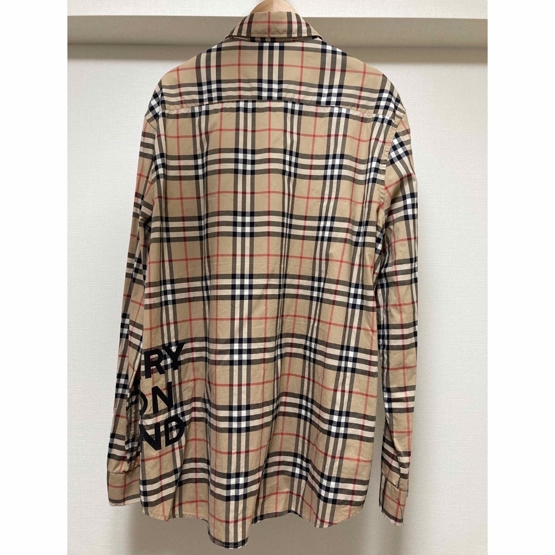 BURBERRY(バーバリー)のBURBERRY 19AW チェック柄ロゴプリントオーバーサイズシャツ メンズのトップス(シャツ)の商品写真