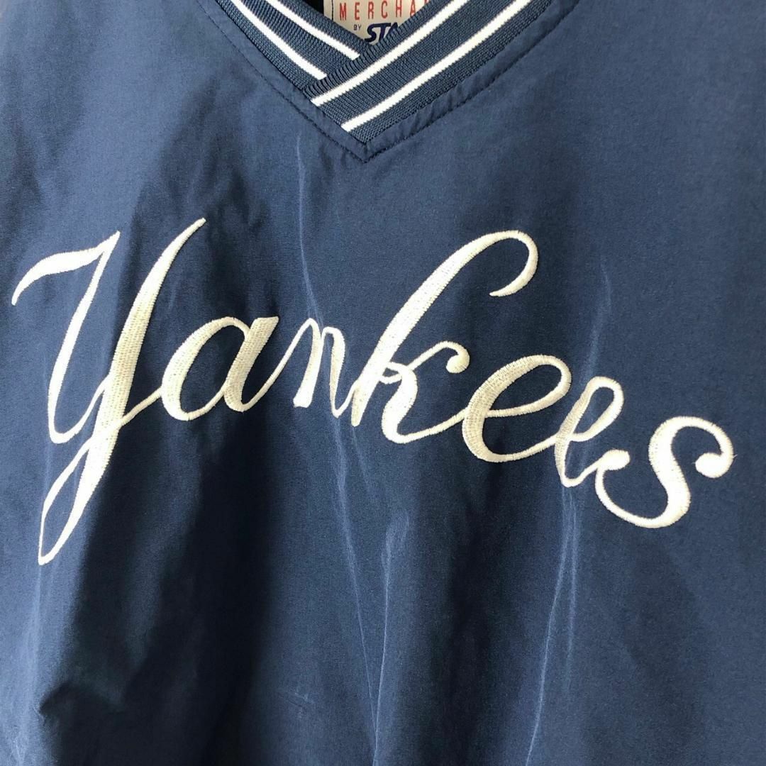 ヤンキース ナイロン プルオーバー 野球 hiphop 刺繍ロゴ ヤンキース