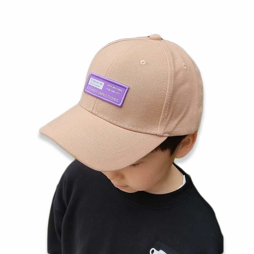 【色: ベージュ】[LivKids] 子ども キャップ 洗える コットン 帽子