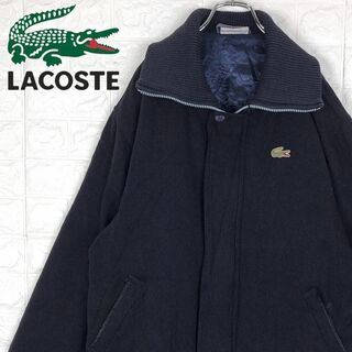 ラコステ(LACOSTE)のラコステ フランス製ブルゾン 刺繍ワニロゴ ジャケット 2wayネック ネイビー(ブルゾン)