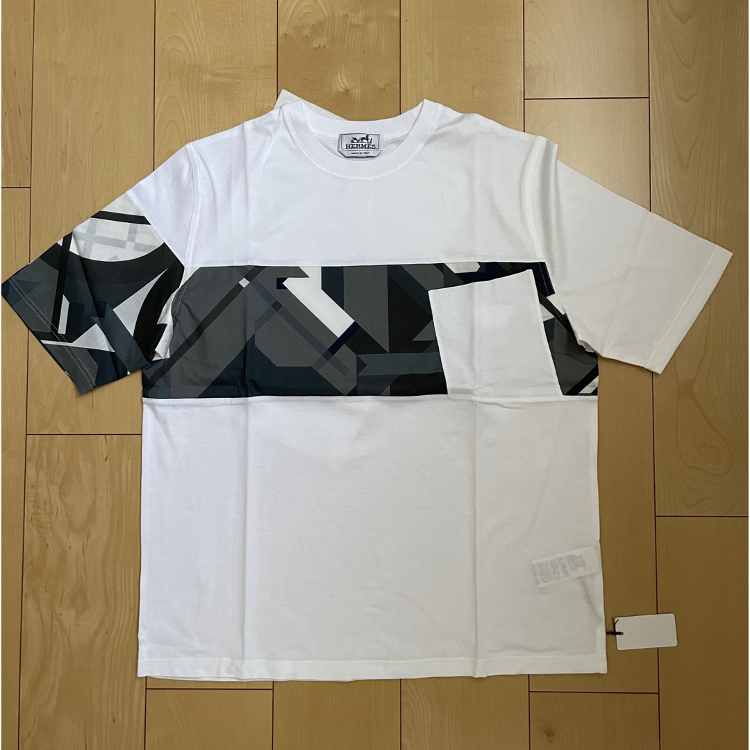 エルメス Tシャツ メンズ 紳士Sプリントストライプポケット | フリマアプリ ラクマ