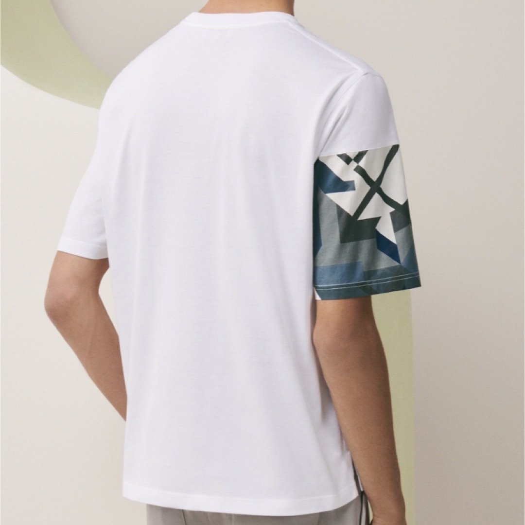 Hermes - エルメス Tシャツ メンズ 紳士Sプリントストライプポケットの