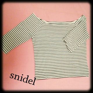 スナイデル(SNIDEL)のsnidel ボーダートップス(Tシャツ(長袖/七分))