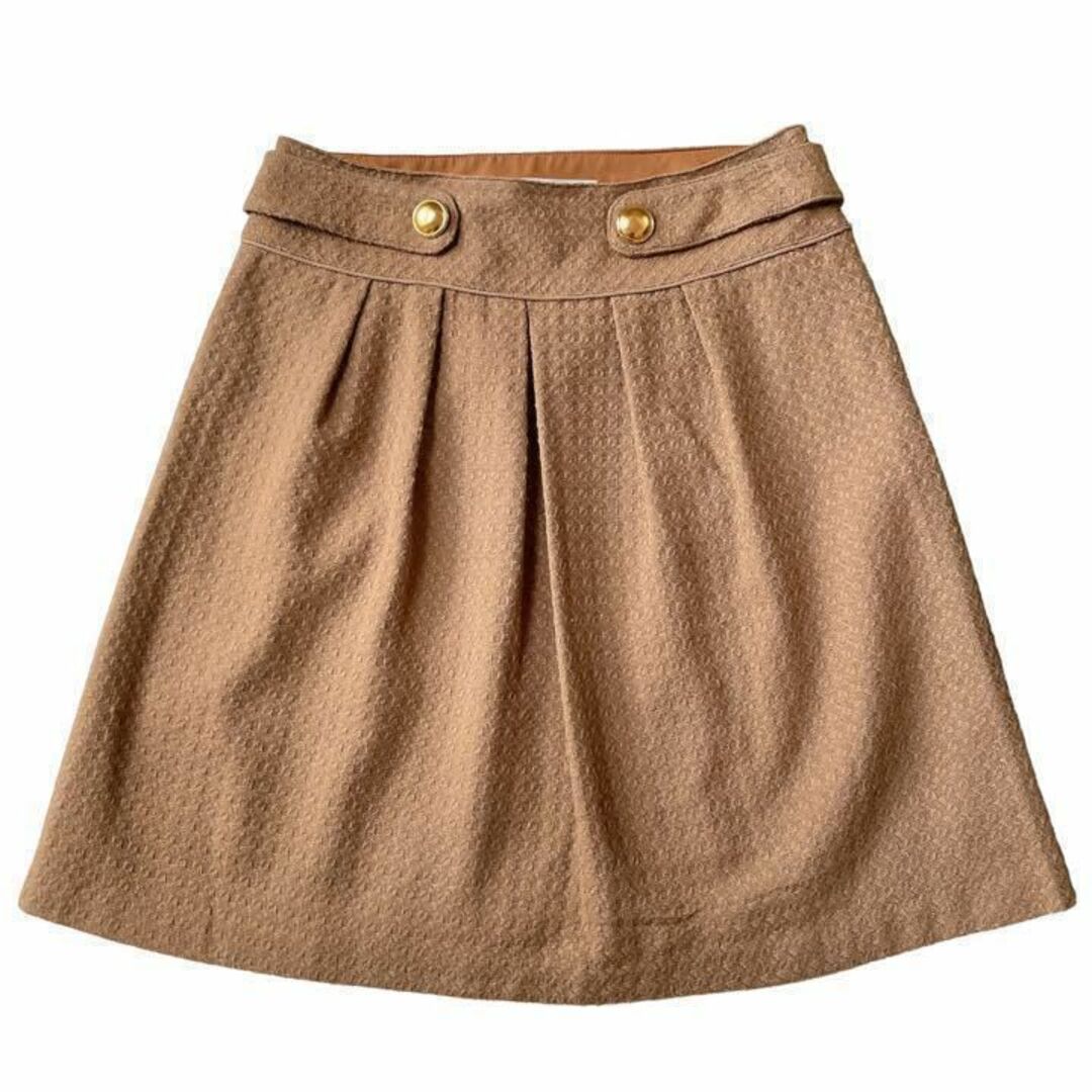 Rope' Picnic(ロペピクニック)の【美品】ロぺピクニック　台形スカート　ウエストデコ　ヒップ小さく見せます！ レディースのスカート(ひざ丈スカート)の商品写真