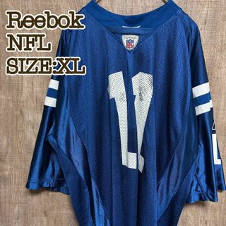 リーボック(Reebok)のReebokリーボック　ゲームシャツ　NFL/インディアナ・コルツ　ブルー XL(Tシャツ/カットソー(半袖/袖なし))