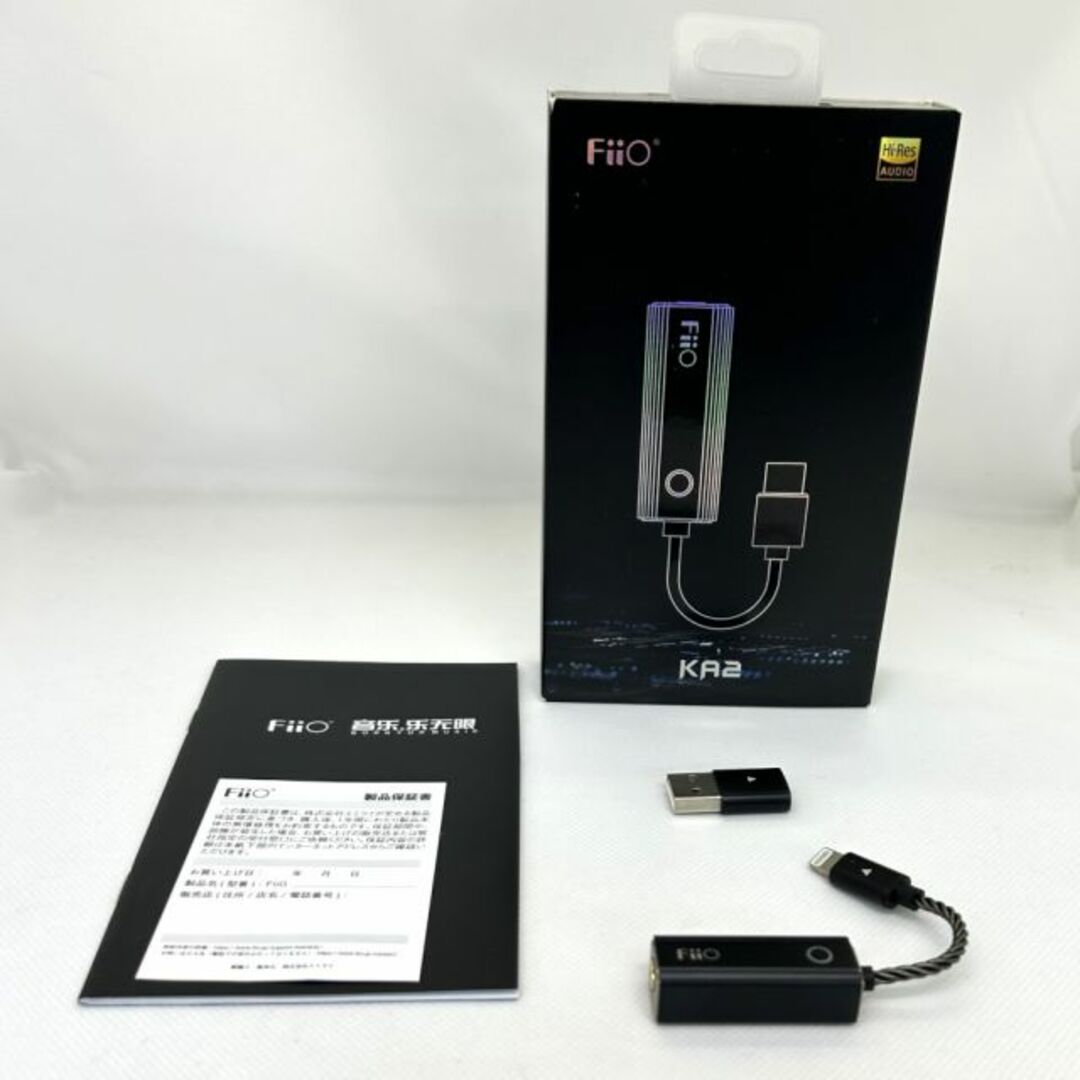 《品》Fiio USB DAC内蔵ヘッドホンアンプ KA2 Lightning端子 (FIO-KA2-Lightning)