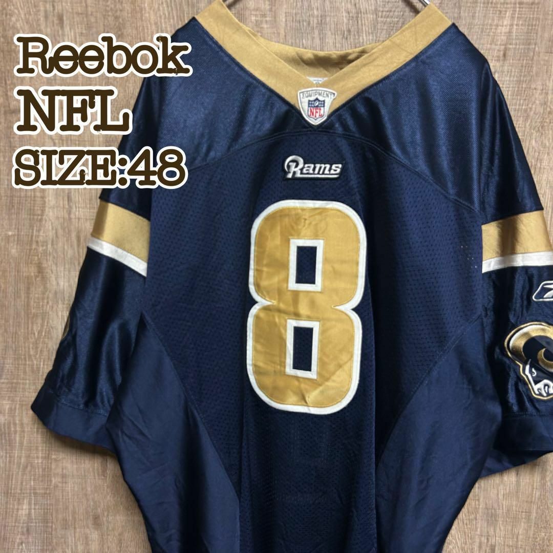 Reebokリーボック　ゲームシャツ　NFL/ロサンゼルス・ラムズ　ネイビー48