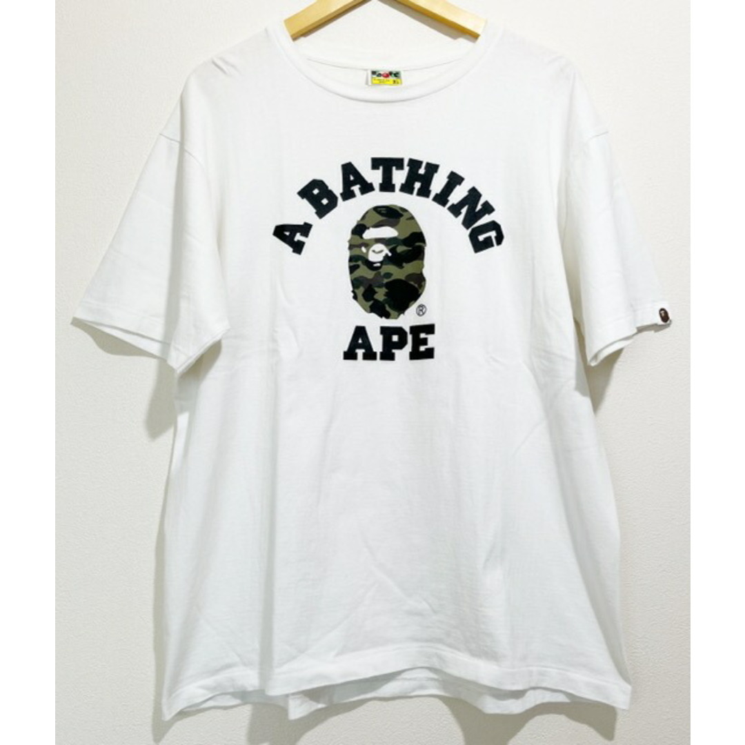 A BATHING APE カレッジロゴTシャツ 白 スペースカモ