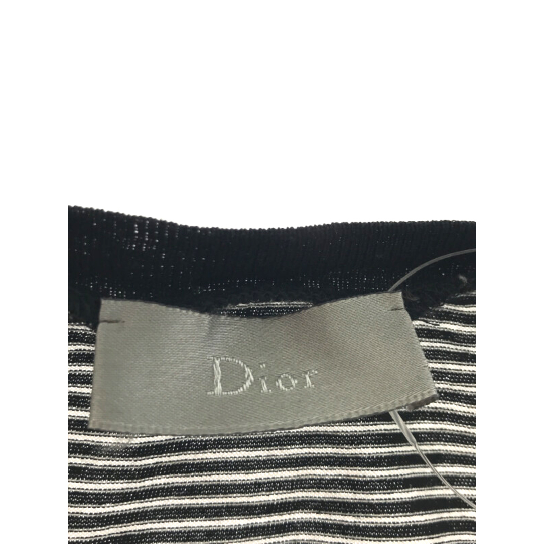 秋田市 Dior HOMME ディオールオム 07AW BEE刺繍 ボーダーTシャツ ブラック ホワイト XS