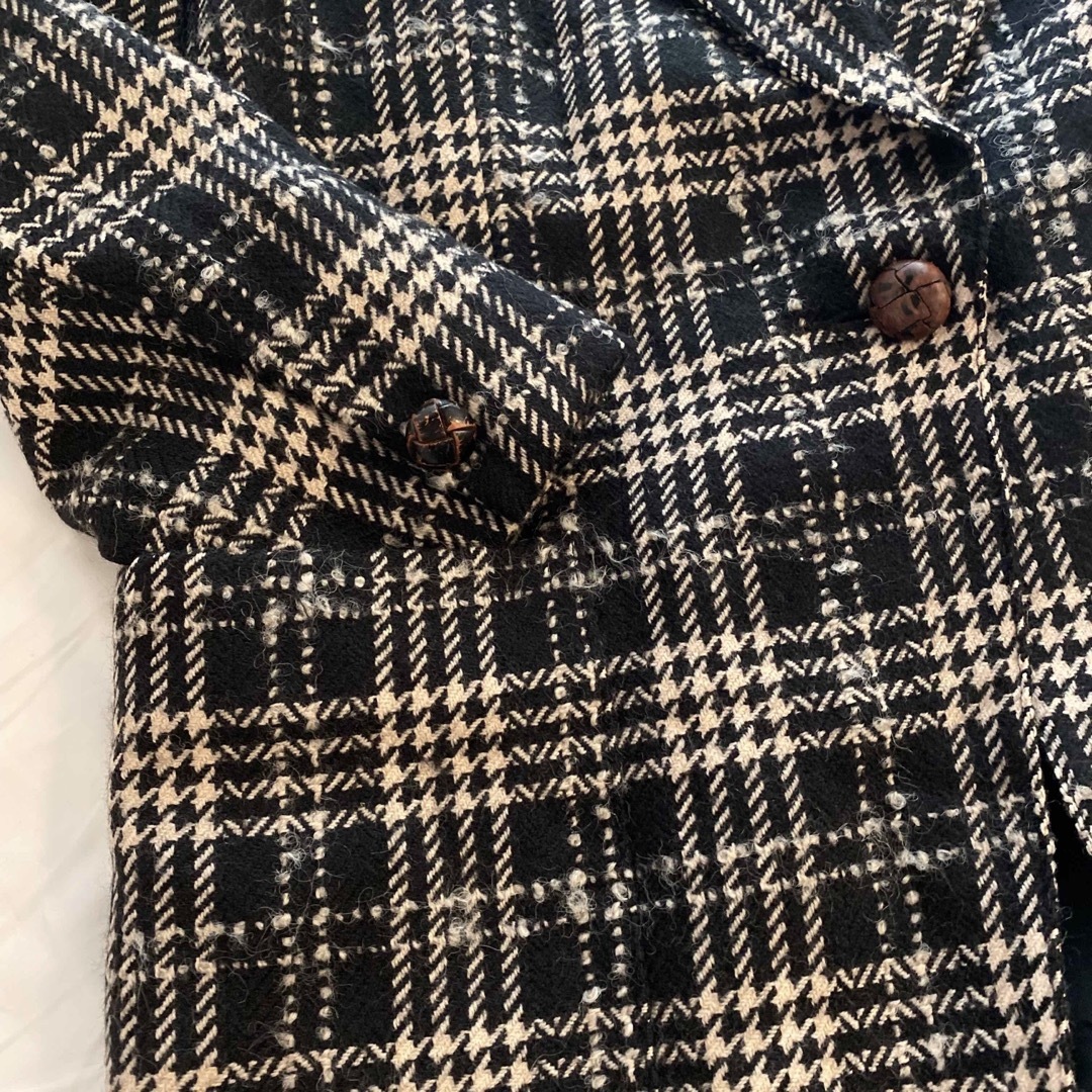 ANNE KLEIN(アンクライン)のvintage ANNE KLEIN plaid tweed jacket レディースのジャケット/アウター(テーラードジャケット)の商品写真