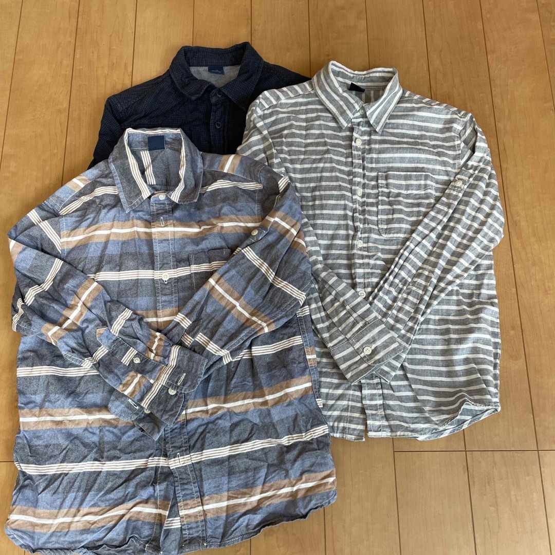 GAP Kids(ギャップキッズ)の#GAP シャツ3枚セット　140 キッズ/ベビー/マタニティのキッズ服男の子用(90cm~)(Tシャツ/カットソー)の商品写真