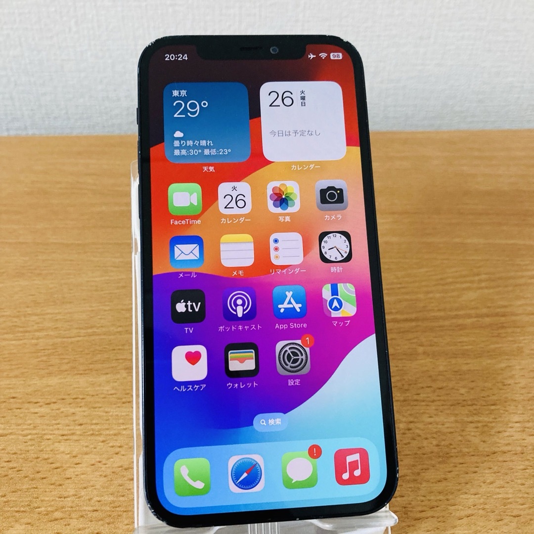 【ジャンク品】iPhone12　ブラック　128GB　SIMフリー　水没品