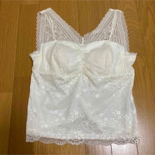 ヘザー(heather)のHeather レースシャツ カップ付きインナー(アンダーシャツ/防寒インナー)