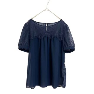 ANAYI - ANAYI レース 半袖 シアー シフォン ブラウス 38・Mの通販 by