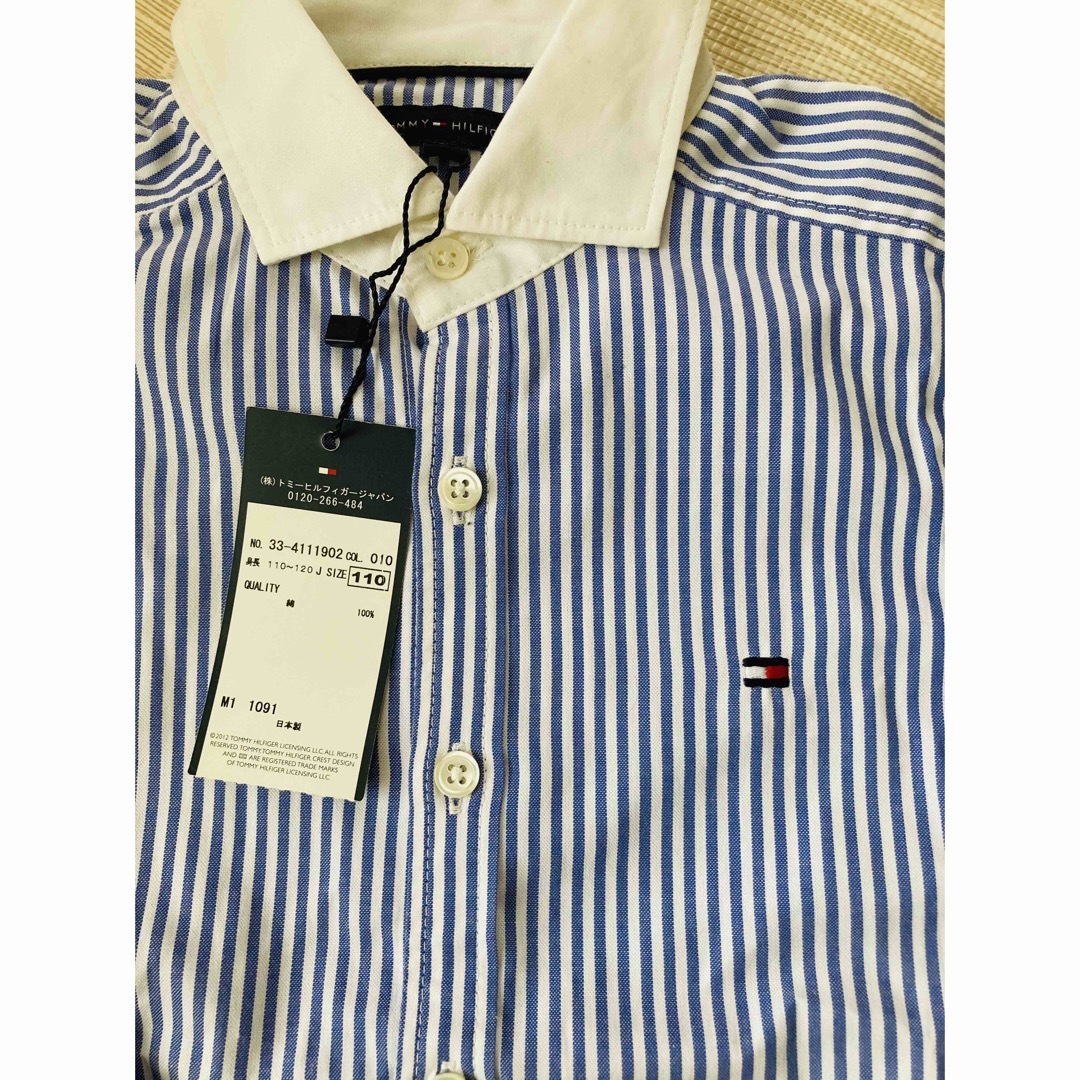 TOMMY HILFIGER(トミーヒルフィガー)のトミーヒルフィガー　ストライプシャツ キッズ/ベビー/マタニティのキッズ服男の子用(90cm~)(ブラウス)の商品写真