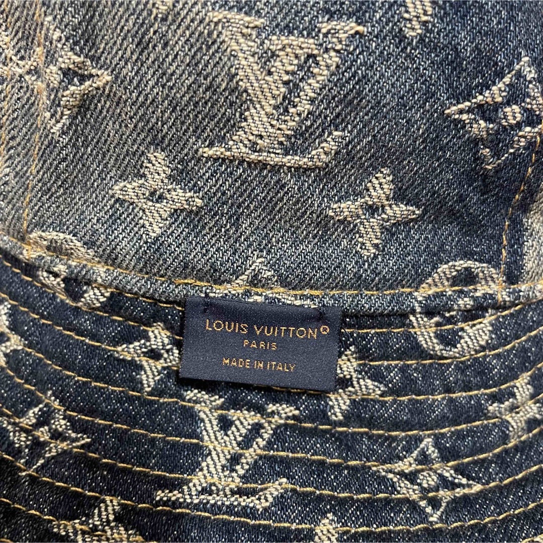 LOUIS VUITTON シャポーモノグラム デニム ハット Lサイズ