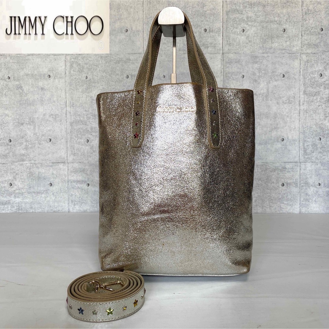 【美品】JIMMY CHOO♡日本限定10周年記念2WAYハンドバッグ定価17万