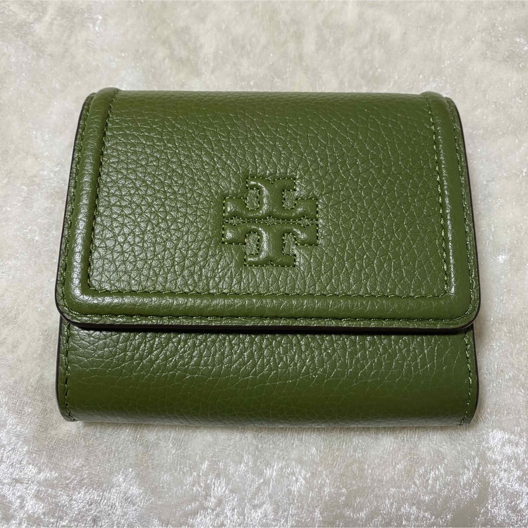 Tory Burch - 【極美品】トリーバーチ 二つ折り財布 ミニ財布 カーキ色