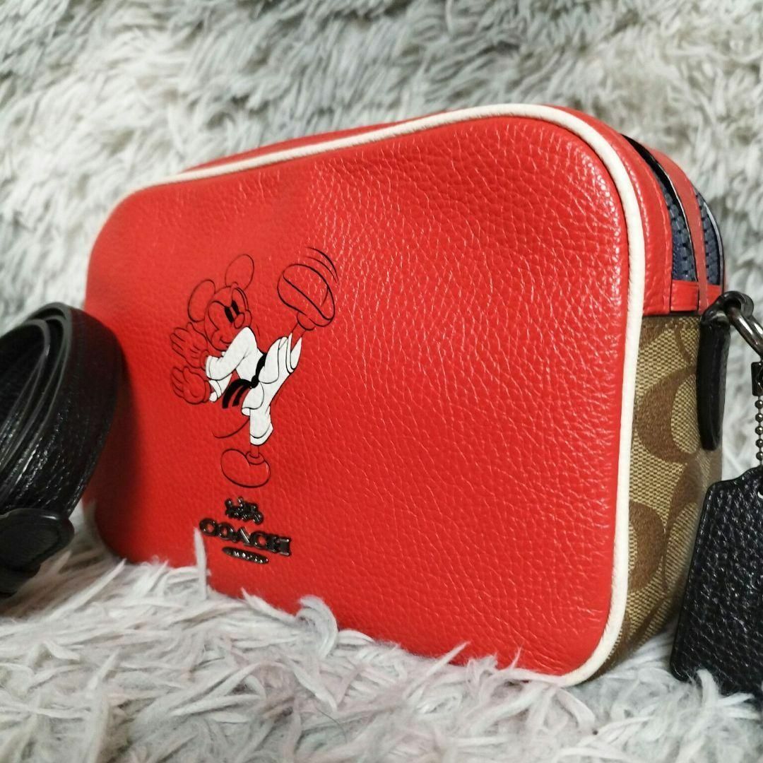 ショルダーバッグ 赤 DISNEY COACH ディズニー コーチ バッグ