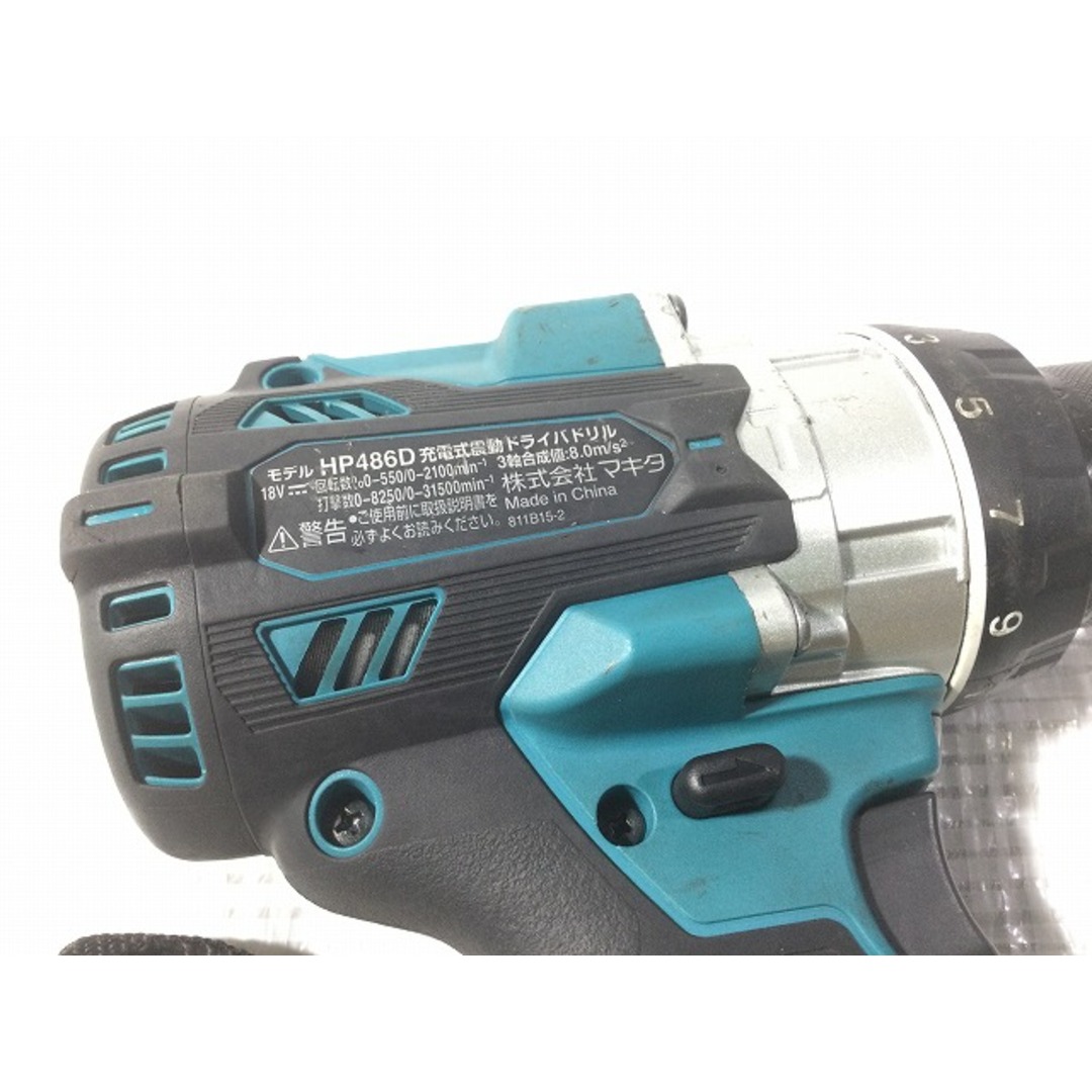 ☆中古品☆makita マキタ 18V 充電式震動ドライバドリル HP486D 本体のみ コードレス 振動ドライバードリル ドリルドライバー 75016