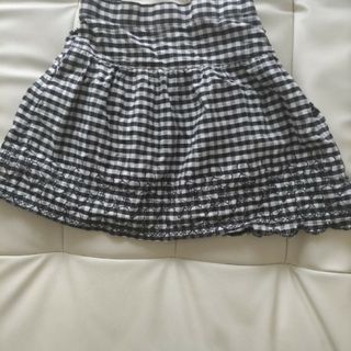 クミキョク(kumikyoku（組曲）)の組曲 キッズスカート サイズ110〜120 白×黒 チェック(スカート)