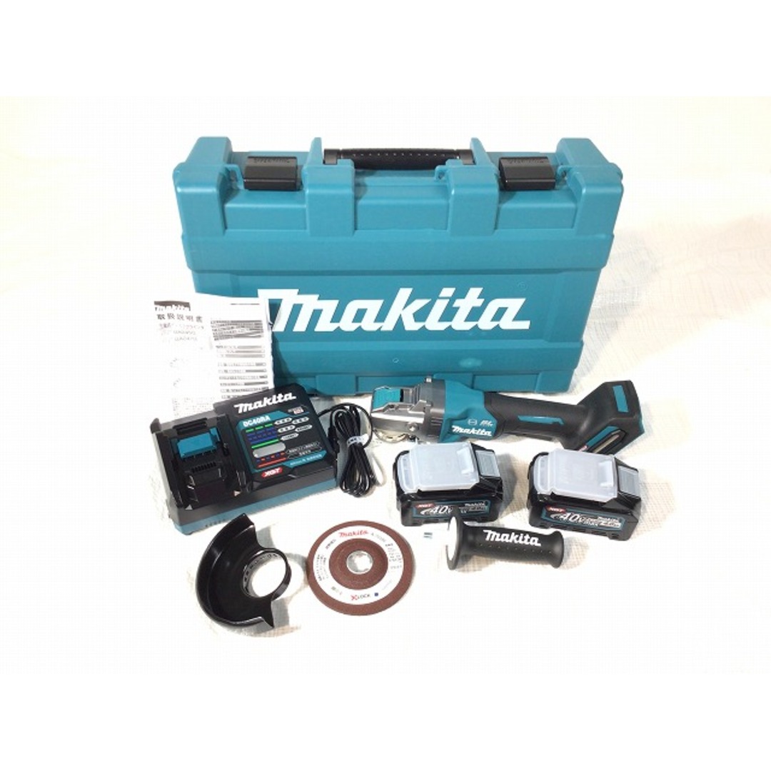 ☆未使用品☆makita マキタ 40Vmax 125mm 充電式ディスクグラインダー GA047GRMX バッテリー2個(4.0Ah) 充電器 ケース付 78878